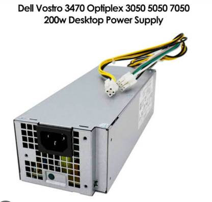 Rebfurbished Dell Vostro 3470 Optiplex 3050 5050 7050 MT Rebfurbish Smps 200 Watts Computer PSU with 2 SATA Cables
