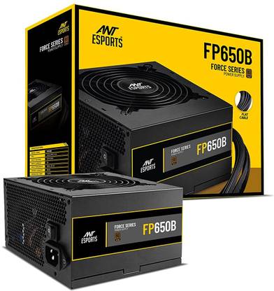 Ant Esports FP650B 80 Plus Bronze Certified Non-Modular Power Supply for PC 650 Watts Computer PSU with 6 SATA Cables