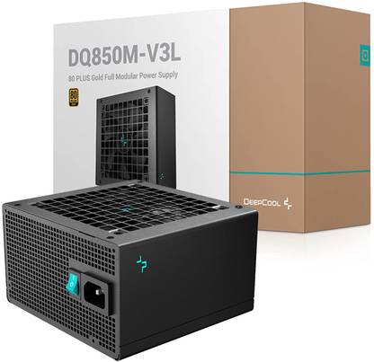 Deepcool DQ850M-V3L, 80 Plus Gold Fully Modular 850 Watts Computer PSU with 2 SATA Cables