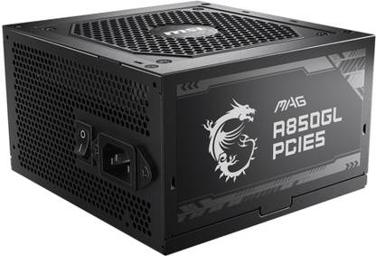 MSI MAG A850GL PCIE5 850 Watts Gaming PSU with 8 SATA Cables