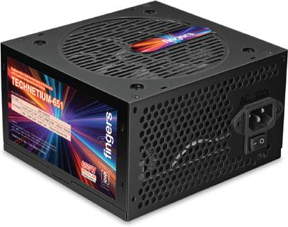 FINGERS TechneTium 650 Watts Computer PSU with 6 SATA Cables