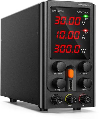 Bibox Adjustable Switching DC PowerSupply 30V 10A,4-Digits LED Display,USB Interface 300 Watts PSU