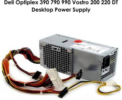 Swaastik Smps for Dell Vostro 200 220s 260s 400 420 Optiplex 390 790 960 990 SFF 240W 255 Watts Computer PSU with 2 SATA Cables