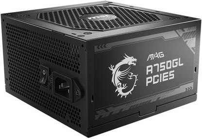 MSI MAG A750GL PCIE5 750 Watts Gaming PSU with 8 SATA Cables