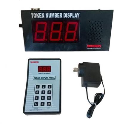 Security Store 3 Digit LED Token Display System With Multiple Languages Voice SS03232 Indoor PA System