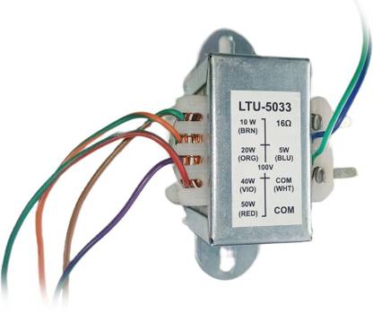 Paudio Vision Ahuja LMT Transformer 50W 100V Line Matching Transformer (LMT) for Driver Unit, Sound Box upto 50W Taping Indoor, Outdoor PA System