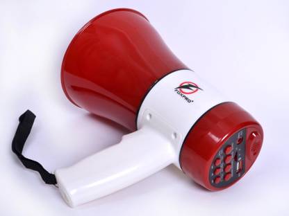 Foxpro Speaker 30 Watts Handheld Megaphone with Recorder; Talk Record Play Siren Music and Tour Guide Megaphone Loud Speaker Trumpets Recording Speaker Horn with USB & SD Card Port for Announcing FP-556 BT Outdoor PA System