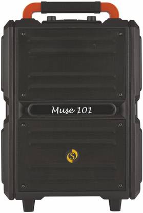 Studiomaster Muse-101 Trolley Speaker| 2wireless Mic, Recording, SingAlong Feature &Bluetooth Indoor, Outdoor PA System