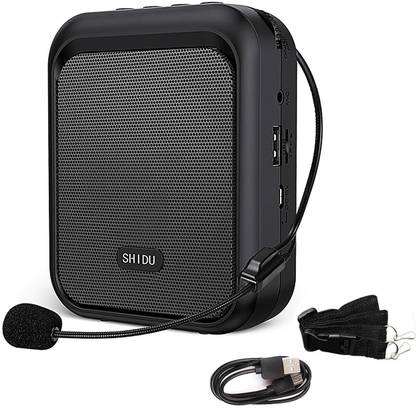 Shidu M100 Portable Mini Voice Amplifier with Wired Microphone Headset M100-Black Outdoor PA System