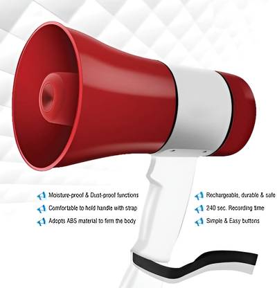 FRONY Megaphone with USB Charging, Siren Speaker and 50 Watt High Volume Output A136 Megaphone with USB Charging, Siren Speaker and 50 Watt High Volume Output A136 Outdoor PA System