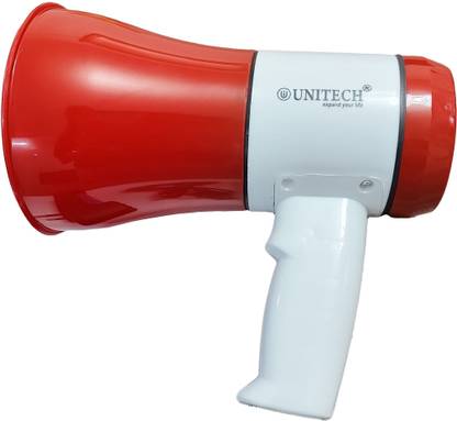 Unitech India Megaphone Red Megaphone Outdoor, Indoor PA System