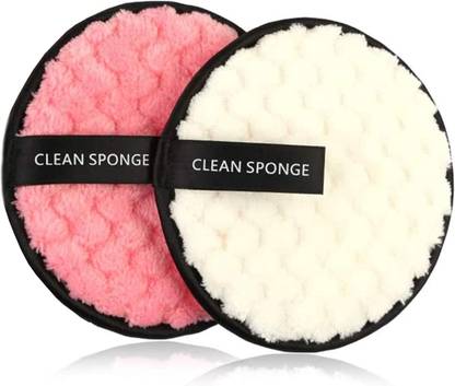 mapperz Reusable Round Makeup Remover Face Pads,Makeup Eraser,Medium Size,Pack Of 2