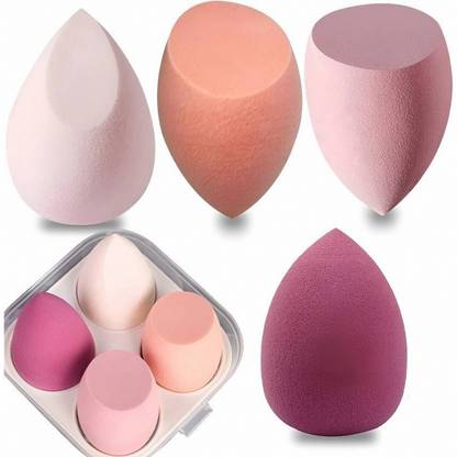 HUDAQUEEN Soft Touch 4pc Makeup Blender Storage color size may vary