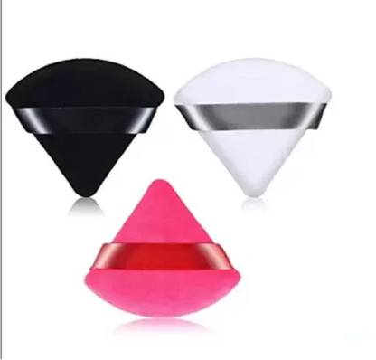 UNNTEESH 3Pcs Makeup Puff Soft Powder Sponge Foundation Powder Triangle Sponge with Strap