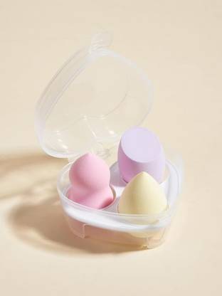 SUNAINA Makeup Sponges set cosmetics Blender Sponge 3 Pcs in a heart shape Box