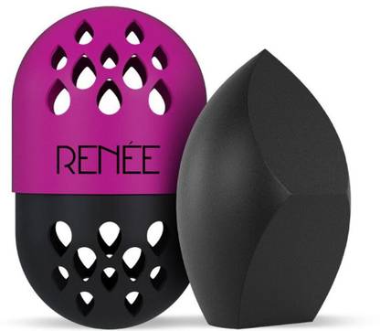Renee Makeup Blender 1Pc, with Travel-Friendly Silicone Case For Dry & Wet Makeup