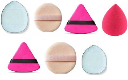 WECHARMERZ Pizza & Round Puff Makeup Sponge Blender Puff Finger Sponge