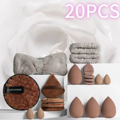 DAIMANPU Headband, Sponges & Wrist Band Professional Beauty Blender Set, Professional Kit