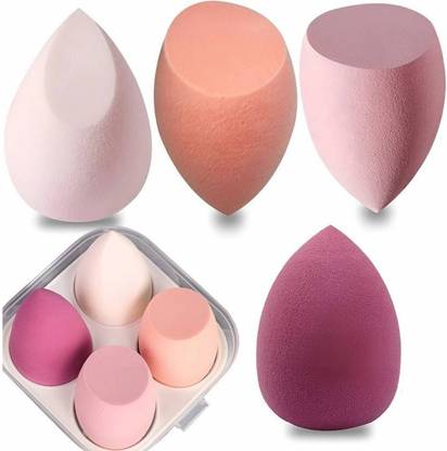 HUDAQUEEN Quick Beauty 4pc Cosmetic Puff Set with Box color size may vary