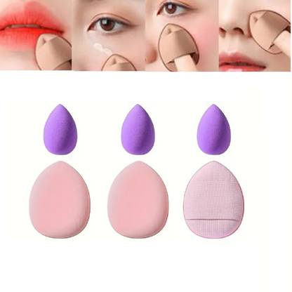 Beautiflame 3Mini+3 Finger Powder Puff Sponge Foundation Puff Air Cushion Sponge Puff