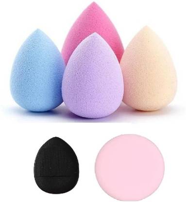 Gonegal Professional Makeup Blender For Blending Face With Round & Finger Puff