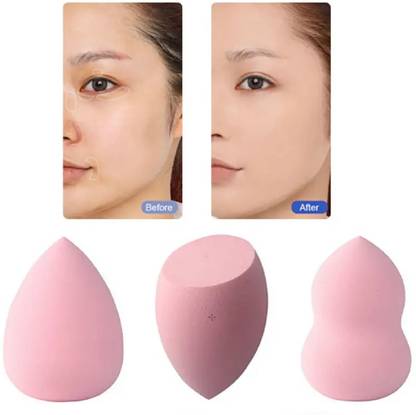 Facejewel 3PCS Cosmetic Puff Powder Smooth Wet & Dry Dual Use Makeup Sponges Pack Of 3