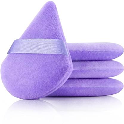 Gonegal 4pcs Powder Puff Soft Face Triangle Makeup Puff For Loose Powder Cosmetic Puff
