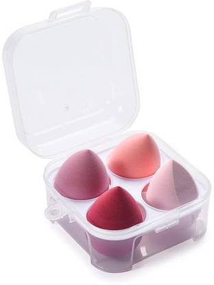 DAQ Ultra-Soft Blender Makeup Sponge Set of 4 with Storage Box | Multicolor Sponges
