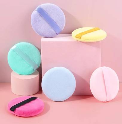 WECHARMERZ 6pcs Soft Velvet Powder Puffs for Flawless Makeup Application