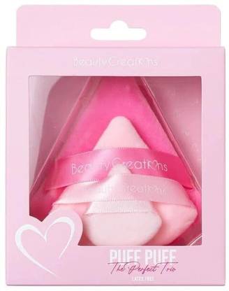 Cosluxe Puff The Perfect Trio | 3 Set of Pink triangle puff for Makeup Sponges |