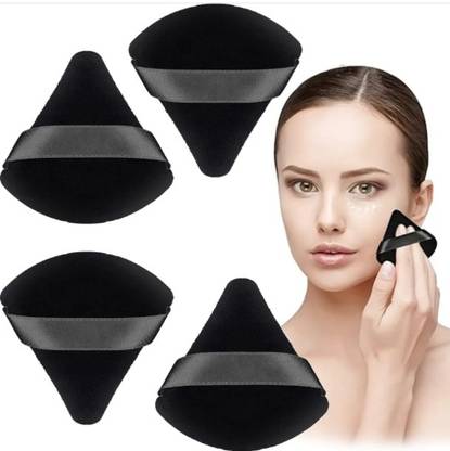feelhigh 04 Triangle Powder Puff Face Soft Setting ,Loose Powder for Under Eyes & Corners