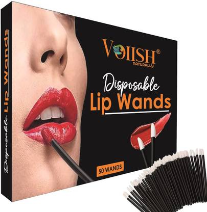 VOIISH Portable Disposable Lip Brush Lipstick Gloss Applicator Wands Stick Makeup Tool