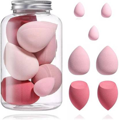Scheibe Elastic Soft 7in1 Makeup Perfecting Sponge Puff Beauty Blender with Plastic Jar