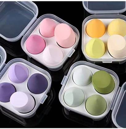 COSLUXE PROFESSIONAL 4 Makeup Sponge Set Blender, Beauty Blending Sponge, with Storage Box