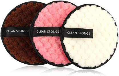 flamgam Makeup Remover Pads Reusable Rounds Soft Facial Cleaning Puffs Towels 2-Side