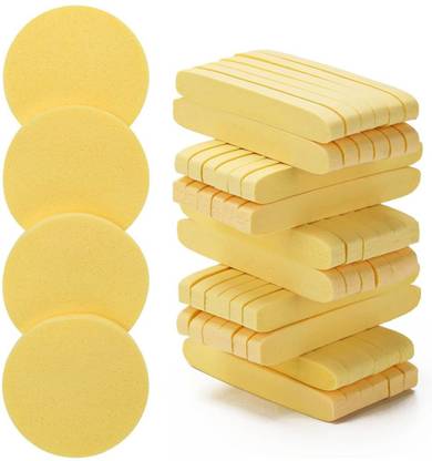 Koccido 60 Pcs Reusable Compressed Facial Sponges /Makeup Remover/Face Cleansing Pads