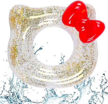 Bellveen Cat Shaped Swimming Ring Tube with 2 Handles for Swimming Ring | Multicolour Pull Buoy