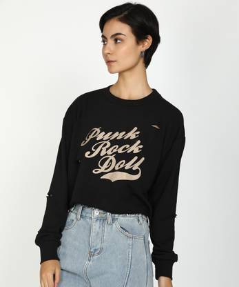 FOREVER 21 Round Neck Printed Women Pullover