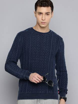 LEVI'S Round Neck Solid Men Pullover