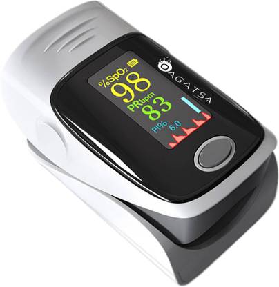 Agatsa Fingertip Heart Rate, SPO2 & Oxygen Saturation with LED Display Pulse Oximeter