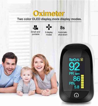 kiaan enterprises A2 OLED Fingertip, SpO2 Waveform Perfusion Index Blood Oxygen Saturation Pulse Oximeter