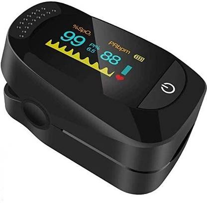 MCP Black Pulse Oximeter, Finger Pulse Oximeter with OLED Display, Pulse Oximeter Fingertip, Blood Oxygen Saturation Monitor Finger, Heart Rate Monitor for Adult Child Pulse Oximeter