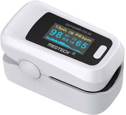 Medtech OXYGARD Pulse OXYMETER OG-05 with 1 Year ONSITE Warranty | OLED Display | Perfusion Index | Plethysmograph | Accurate SpO2 | Infrared Measurement | SELF Rotate Screen Pulse Oximeter
