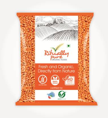 Ritually Pure Organic Red Masoor Dal (Whole) (Red Masoor Whole)