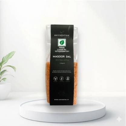 Aavashyak Organic Red Masoor Dal (Split) (Split Masoor Dal (Red Lentils))