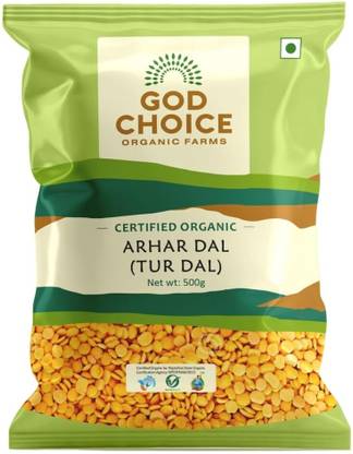God Choice Organic Farms Yellow Toor/Arhar Dal (Split)
