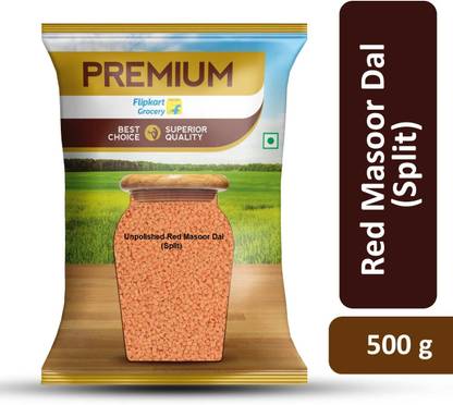 Premium Unpolished Red Masoor Dal (Split) by Flipkart Grocery