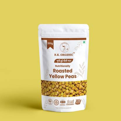 R K ORGANIC Yellow Peas (Whole) (Peas, Protein Snack, Healthy Snack, Diet Snack, High-Fiber Snack)