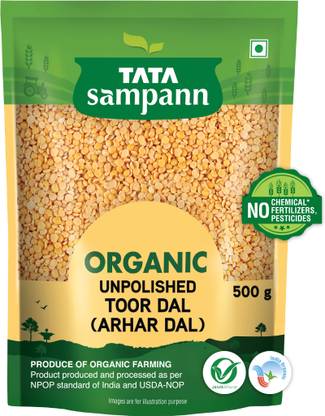 Tata Sampann Organic Yellow Toor/Arhar Dal (Split)