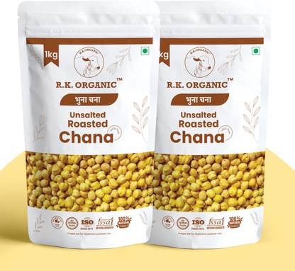 R K ORGANIC Yellow Roasted Chana (Split/Chilka)